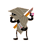 wayward vagabond waving about in a distracting manner